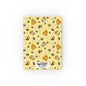 Journal Hardback- Bee Kind Yellow Notebook A5 - Blank - FROG DOG CO.