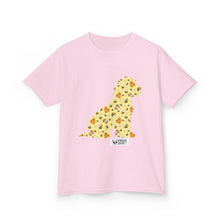 Load image into Gallery viewer, Fun Bee Kind Dog Pattern Kids Tee - Colourful Animal Design for Playful Adventures