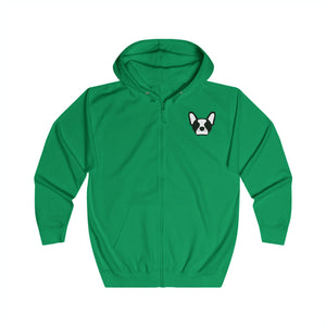 Pet Lovers Unisex Full Zip Hoodie with Paw Print Design