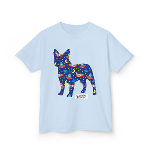 Fun Zoomies Dog Pattern Kids Tee - Colourful Animal Design for Playful Adventures