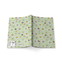 Load image into Gallery viewer, Journal Paperback Daisy Days Green Notebook A5 - Lined - FROG DOG CO.
