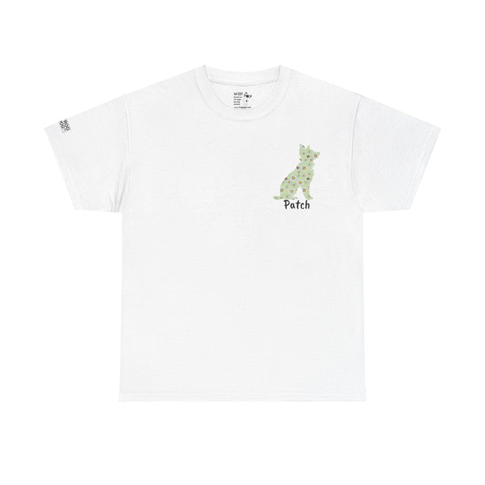 Personalised Green Collie Dog Daisy Print T-Shirt - FROG DOG CO.