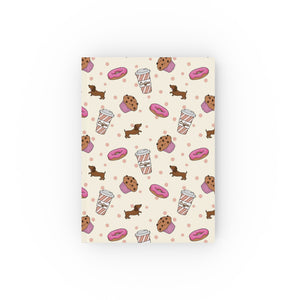 Journal Hardback  - Puppaccino Cream and Pink A5 - Blank - FROG DOG CO.