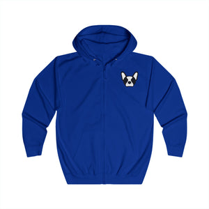 Pet Lovers Unisex Full Zip Hoodie with Paw Print Design