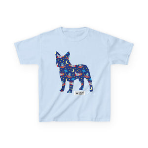 Fun Zoomies Dog Pattern Kids Tee - Colourful Animal Design for Playful Adventures