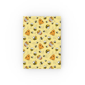 Journal Hardback- Bee Kind Yellow Notebook A5 - Blank - FROG DOG CO.