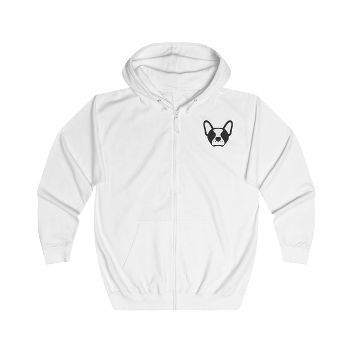 Pet Lovers Unisex Full Zip Hoodie with Paw Print Design