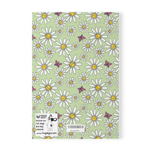 Load image into Gallery viewer, Journal Paperback Daisy Days Green Notebook A5 - Lined - FROG DOG CO.