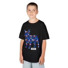 Load image into Gallery viewer, Fun Zoomies Dog Pattern Kids Tee - Colourful Animal Design for Playful Adventures