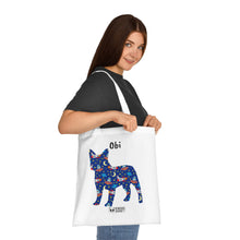 Load image into Gallery viewer, Personalised Frenchie/ French Bulldog Zoomies Print Cotton Tote Bag - FROG DOG CO.