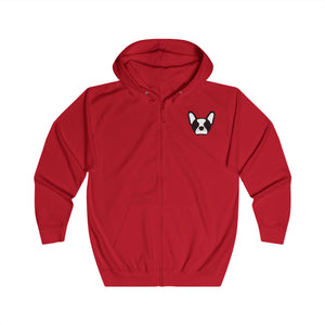 Pet Lovers Unisex Full Zip Hoodie with Paw Print Design