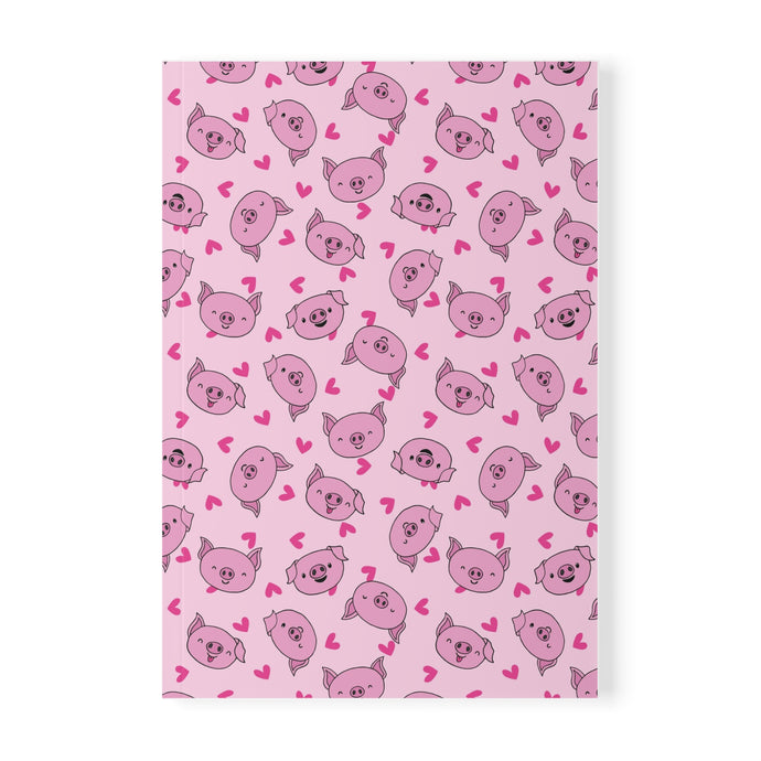 Journal Paperback Piggy Passion Pink Notebook A5 Lined - FROG DOG CO.