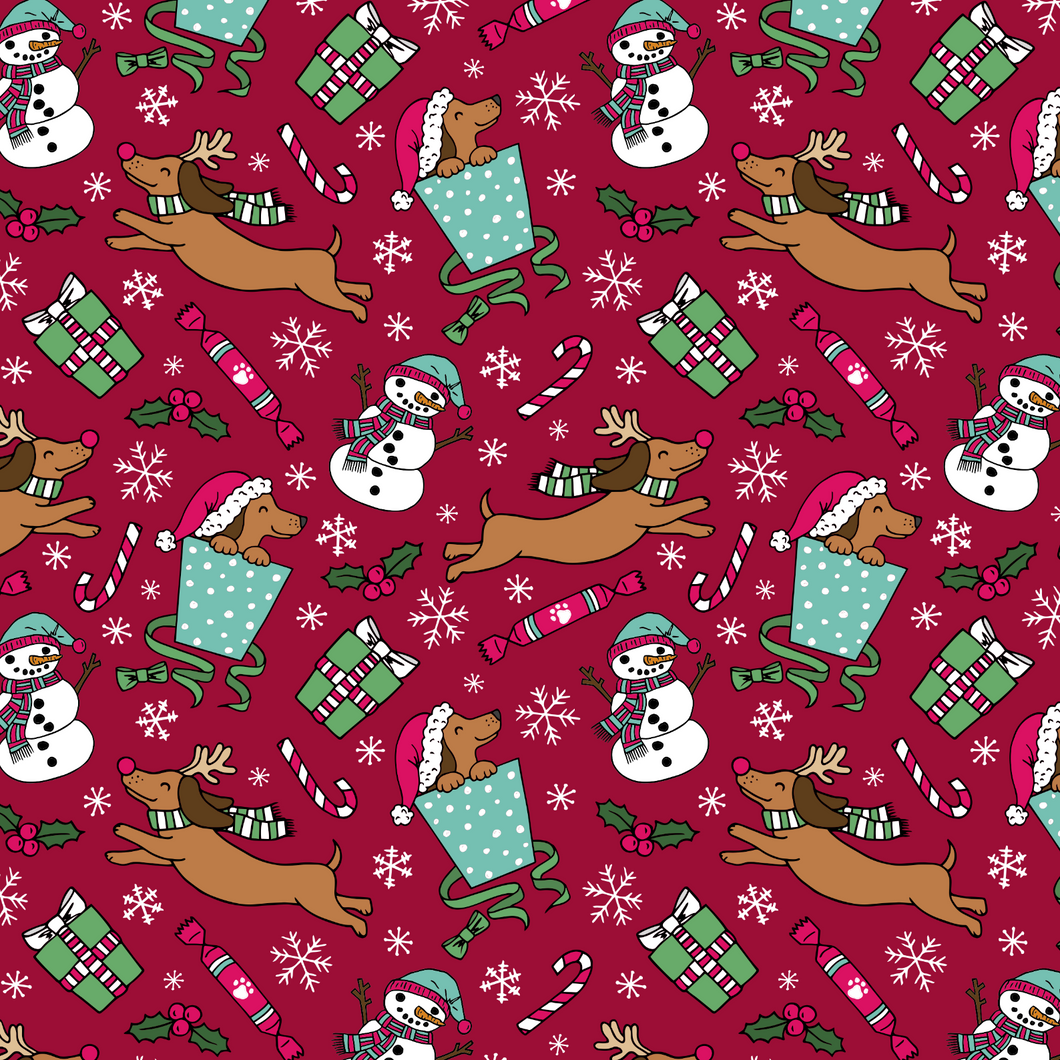 Wholesale 12 for 10 Units - Limited Edition Dachshund Through the Snow Bandana - £2.92/unit - FROG DOG CO.