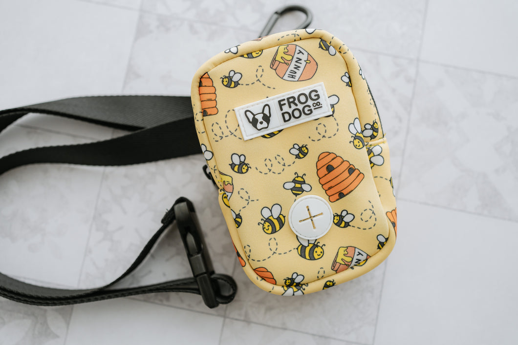 Treat Pouch and Poo Bag Holder - Bee Kind - FROG DOG CO.